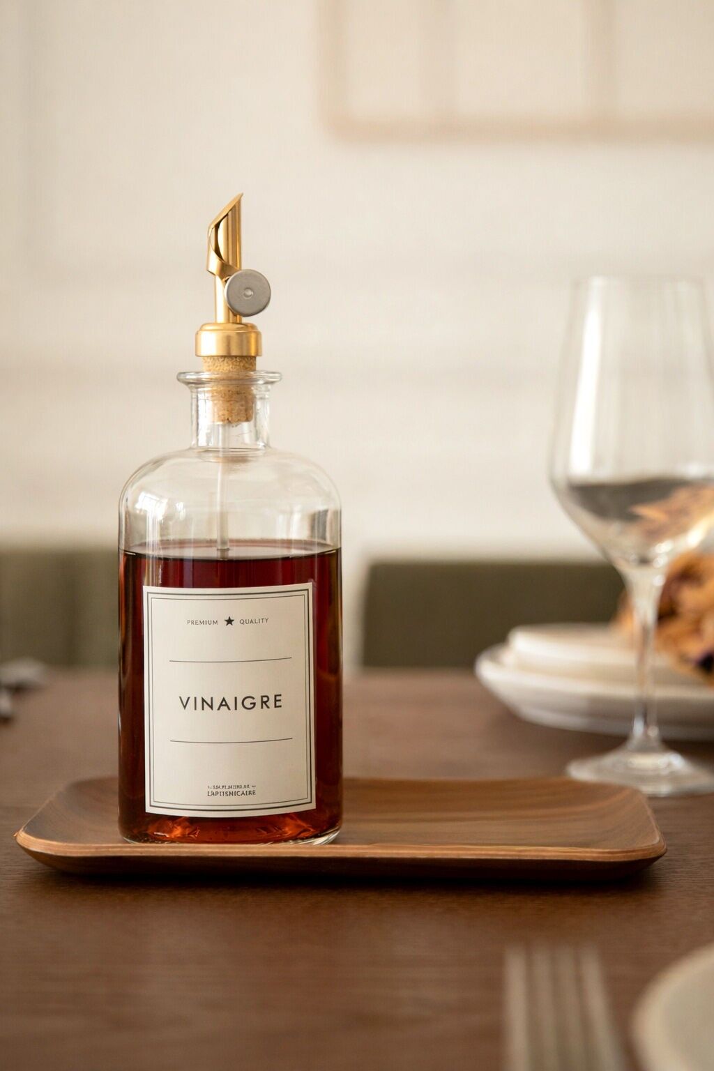 Transparente Essig-/Vinaigrette-Flasche – 500 ml