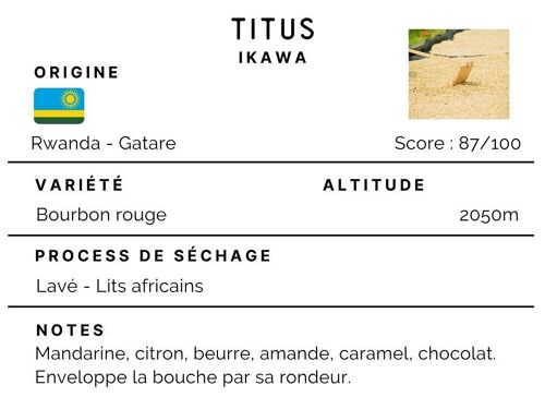 Café Rwanda Titus 100% Arabica