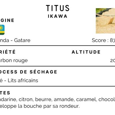 Café Titus de Ruanda 100% Arábica