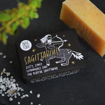 Sagittarius Star Sign Zodiac Bar - Natural and Vegan Horoscope Soap 6