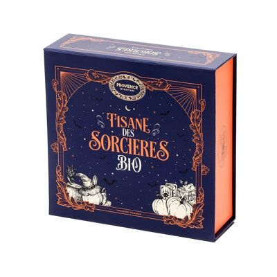 Caja de té de hierbas de brujas orgánicas - canela, achicoria y calabaza - 20 sobres