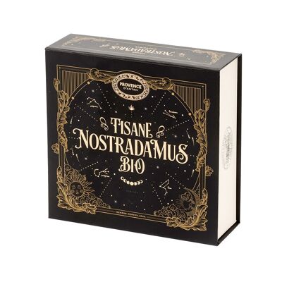 Bio-Nostradamus-Kräutertee-Box – Ingwer, Hibiskus, Apfel – 20 Beutel
