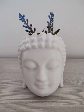 Pot de fleurs en forme de tête de Bouddha - Décoration de maison et de jardin. 2