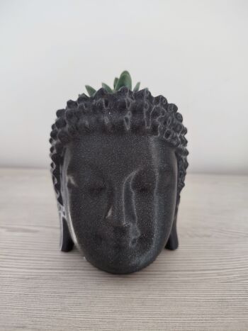 Pot de fleurs en forme de tête de Bouddha - Décoration de maison et de jardin. 3