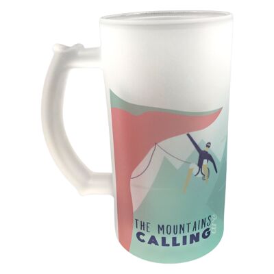 Mountain's are Calling "Climbing" Frosted Beer Stein