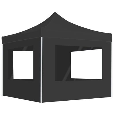 Professional Folding Party Tent with Walls Aluminum 9.8'x9.8' Anthracite