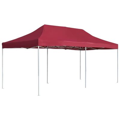 Professional Folding Party Tent Aluminum 19.7'x9.8' Wine Red