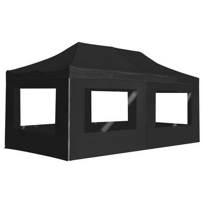 Professional Folding Party Tent with Walls Aluminum 19.7'x9.8' Anthracite