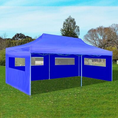 Blue Foldable Pop-up Party Tent 9.8'x19.7'