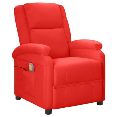 Massage Chair Red Faux Leather