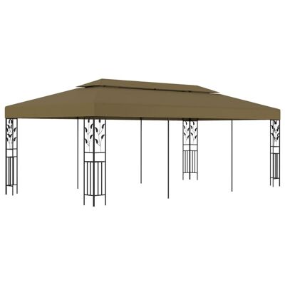 Gazebo 19.7'x9.8' Taupe 0.6 oz/ftÂ²