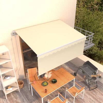 Automatic Retractable Awning with Blind 9.8'x8.2' Cream