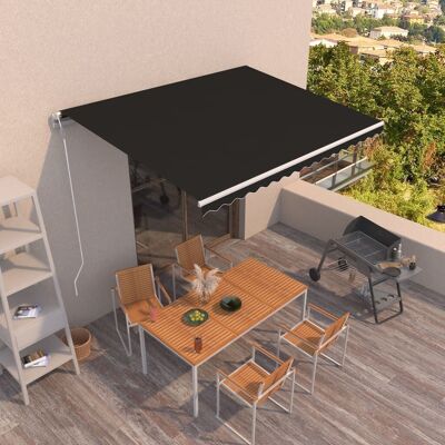 Automatic Retractable Awning 157.5"x118.1" Anthracite