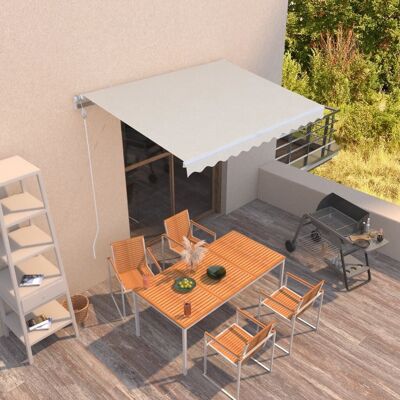 Automatic Retractable Awning 118.1"x98.4" Cream
