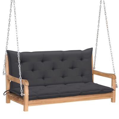 Swing Bench with Anthracite Cushion 47.2" Solid Wood Teak