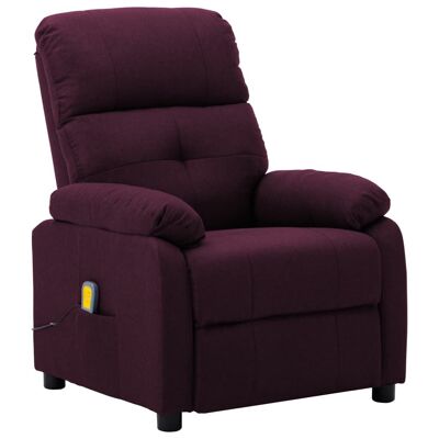 Massage Recliner Purple Fabric