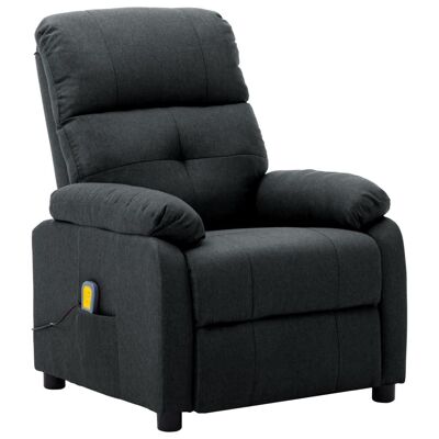 Massage Recliner Chair Dark Gray Fabric