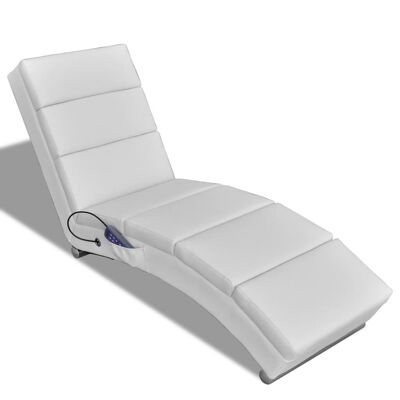 Message Lounger White Faux Leather