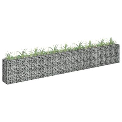 Gabion Raised Bed Galvanized Steel 141.7"x11.8"x23.6"