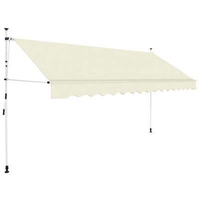 Manual Retractable Awning 137.8" Cream