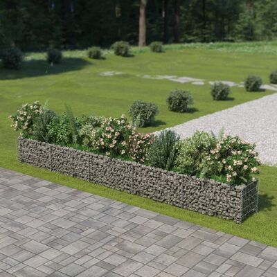 Gabion Raised Bed Galvanized Steel 177.2"x19.7"x19.7"