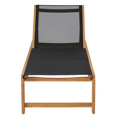 Sunapee Acacia Wood Outdoor Lounge Chair with Mesh Seating