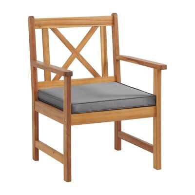 Manchester Acacia Wood Chairs with Cushions, Set of 2
