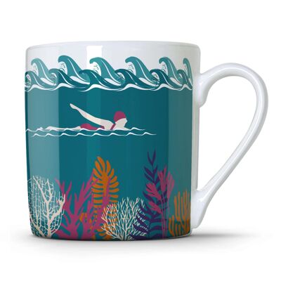Deep Blue Sea Wild Swimming 350ml Mug