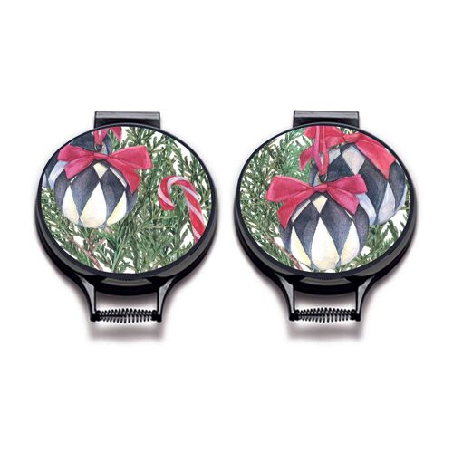 Christmas Baubles Circular Hob Covers