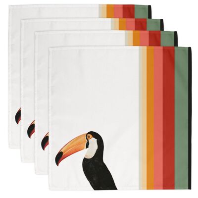 Serviettes Toco Toucan (Ensemble de Quatre)