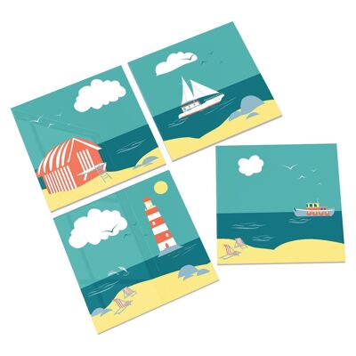 Charlie's Coast Ceramic Coasters