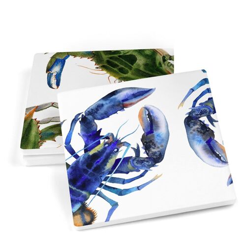 Pinch (Lobster and Crab) Ceramic Coasters