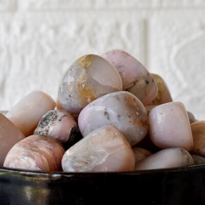 1 pezzo di pietra burattata opale rosa ~ Pietre burattate curative
