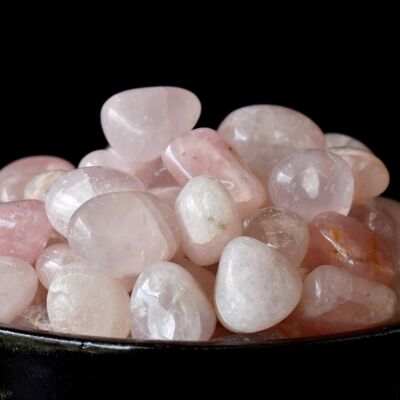 1 pieza de piedras rodadas de cuarzo rosa ~ Piedras rodadas curativas