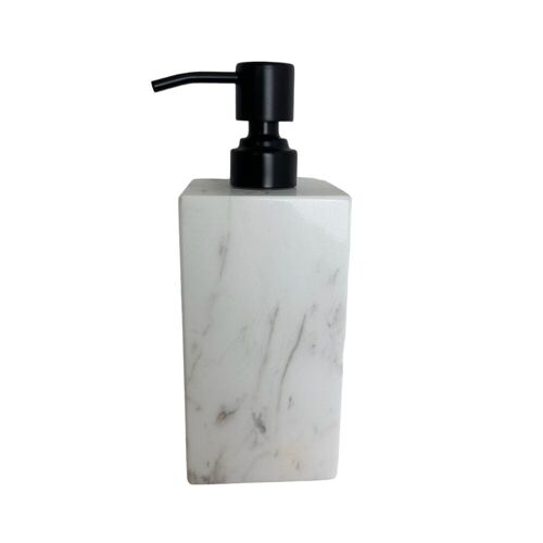 Soap dispenser marble - white/black