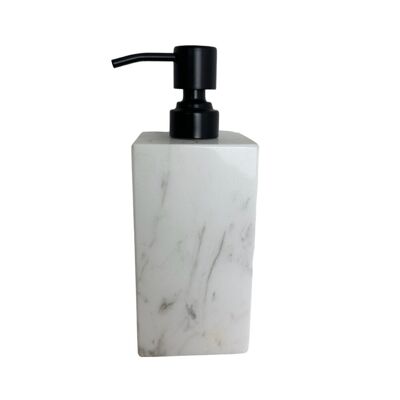Distributeur de savon marbre - blanc/noir