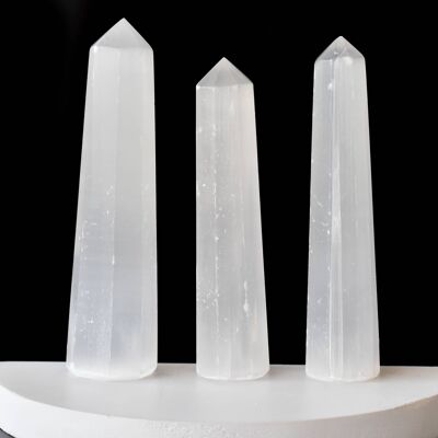 Selenite Tower Point (Insight and Flexibility)