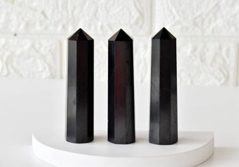 Black Shungite Tower Point (Purification and Inflammation) 1