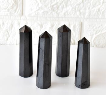 Black Shungite Tower Point (Purification and Inflammation) 4