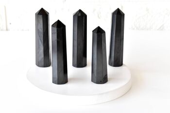 Black Shungite Tower Point (Purification and Inflammation) 5
