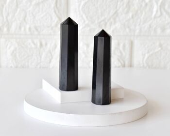 Black Shungite Tower Point (Purification and Inflammation) 6