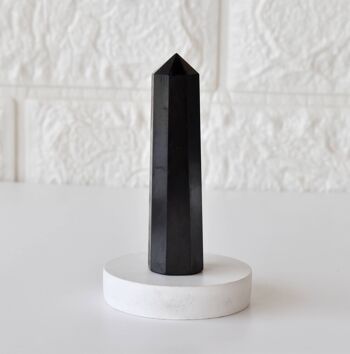 Black Shungite Tower Point (Purification and Inflammation) 7