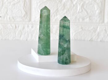 Green Fluorite Tower Point (Spiritual Awakening & Grounding 6