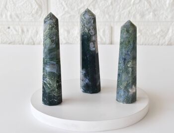 Moss Agate Tower Point (Tranquility and Emotional Balance) 2