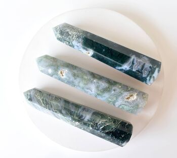 Moss Agate Tower Point (Tranquility and Emotional Balance) 7