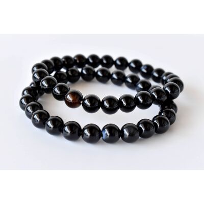 Schwarzes Onyx-Armband (Vertrauen und Wissen)