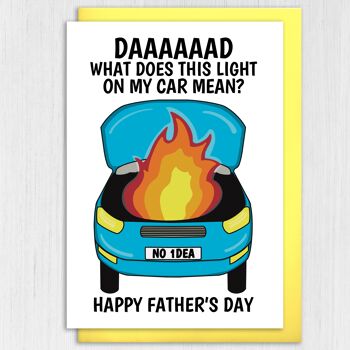Carte drôle pour la fête des pères : Que signifie ce voyant sur ma voiture 3
