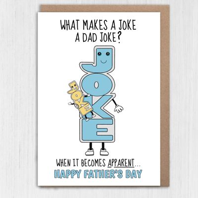 Tarjeta divertida del Día del Padre: ¿Qué hace que un chiste sea un chiste de papá?