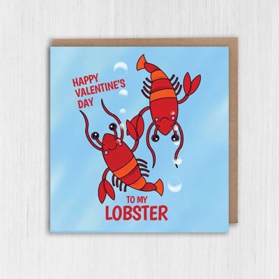 Joyeuse Saint Valentin à ma carte de homard