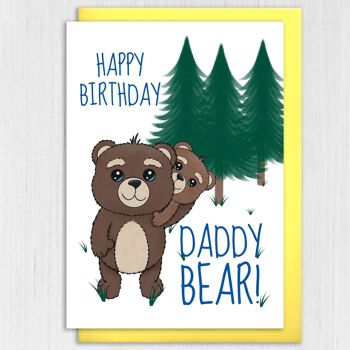 Carte Joyeux anniversaire papa ours 3